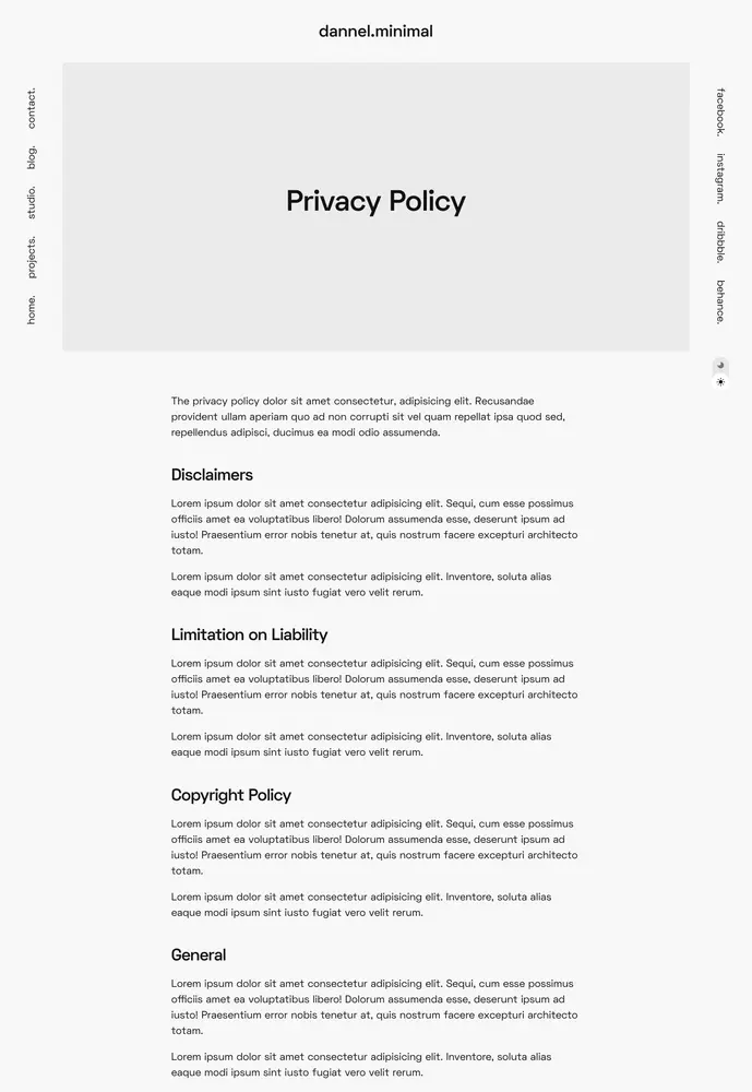 minimal &mdash; privacy
