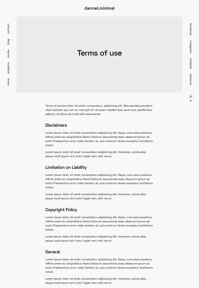 minimal &mdash; terms