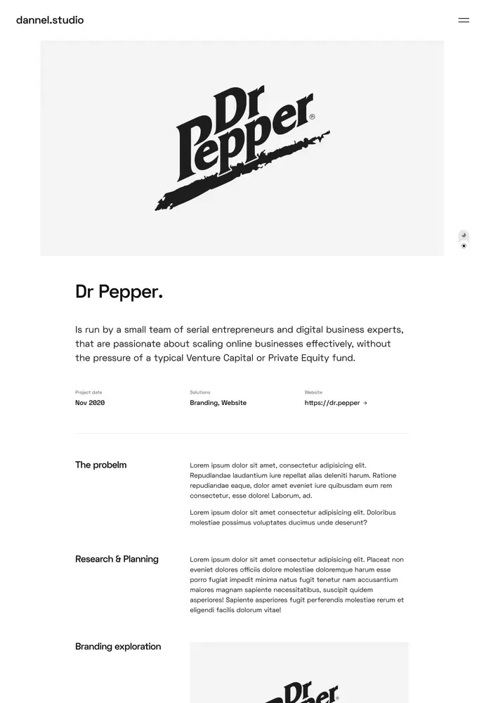 studio &mdash; single project